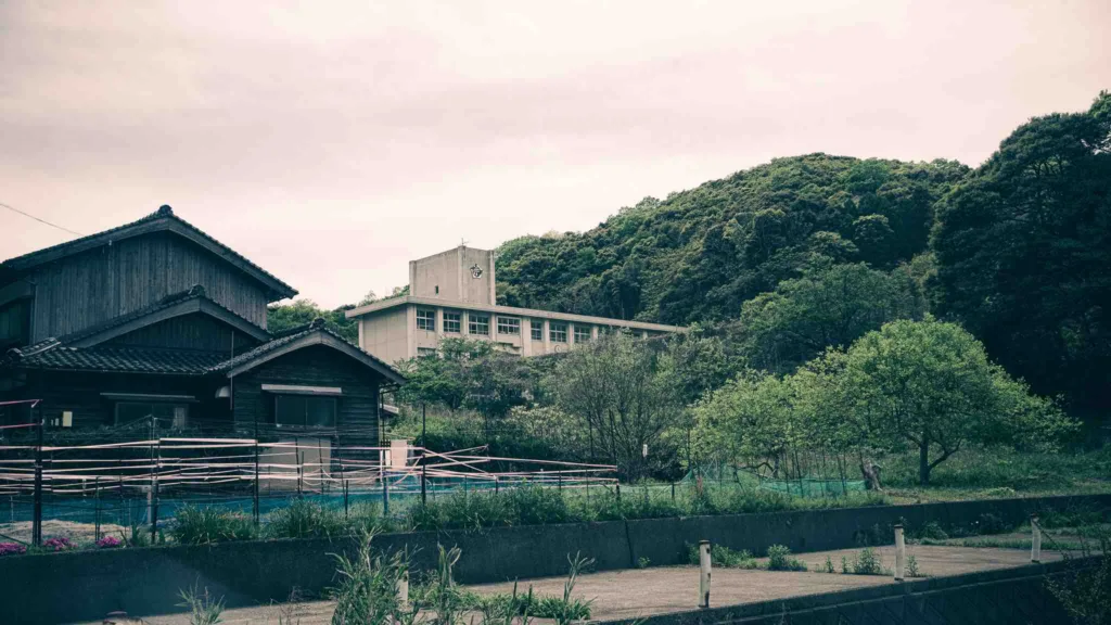 Verlassene Schule in Kyoto, Japan